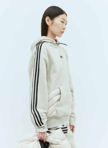 Logo Applique Hooded Sweatshirt Moncler x adidas Originals Logo Applique Hooded Sweatshirt Beige mad0354004