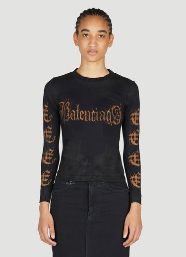 Balenciaga Tight Logo T-Shirt Black bal0253017