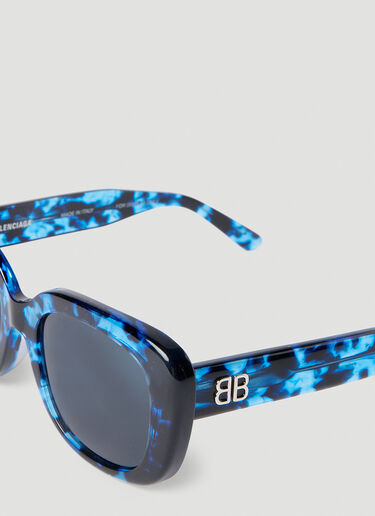 Balenciaga Monaco Square Tortoiseshell Sunglasses Blue bcs0253007