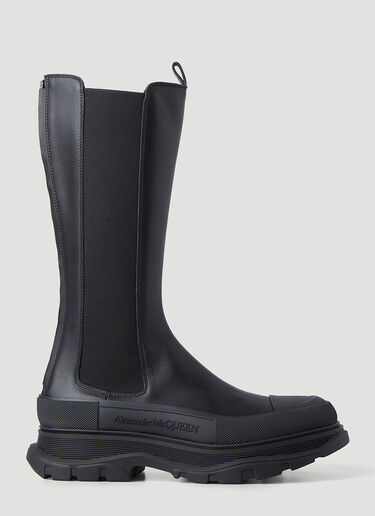 Alexander McQueen Tread Slick Mid Calf Boots Black amq0146035