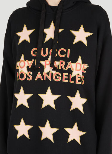 Gucci Love Parade Star Hooded Sweatshirt Black guc0250057