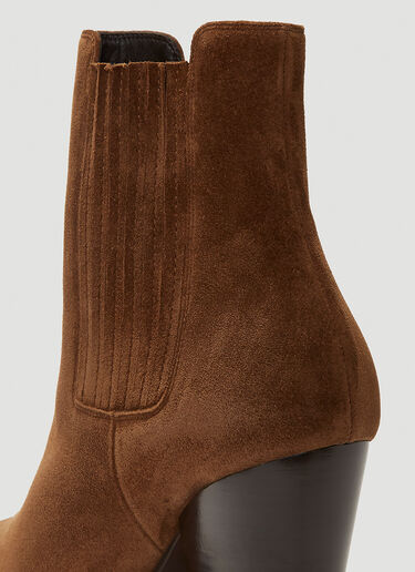 Saint Laurent Theo Chelsea Boots Brown sla0242013