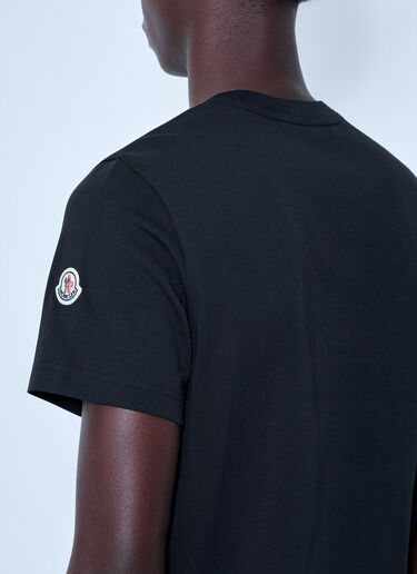 LN-CC® - Moncler: Large Sketch Logo T-shirt - Black Moncler Large Sketch Logo T-shirt Black mon0166029