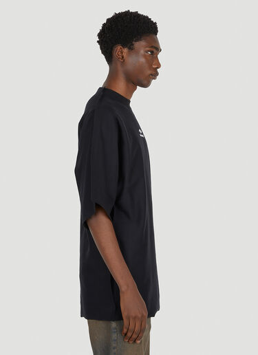 Flat Logo Print T-shirt Balenciaga Flat Logo Print T-shirt Black bal0149014