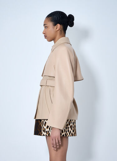 Leather Belted Jacket Sportmax Leather Belted Jacket Beige spx0264053