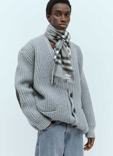 Burberry Giant Check Cashmere Scarf Grey bur0155078