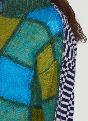 Marni Geometric Jacquard Sweater Green mni0249006