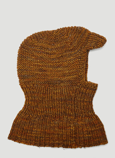 Mass Embellished Merino Wool Balaclava Brown mas0344011