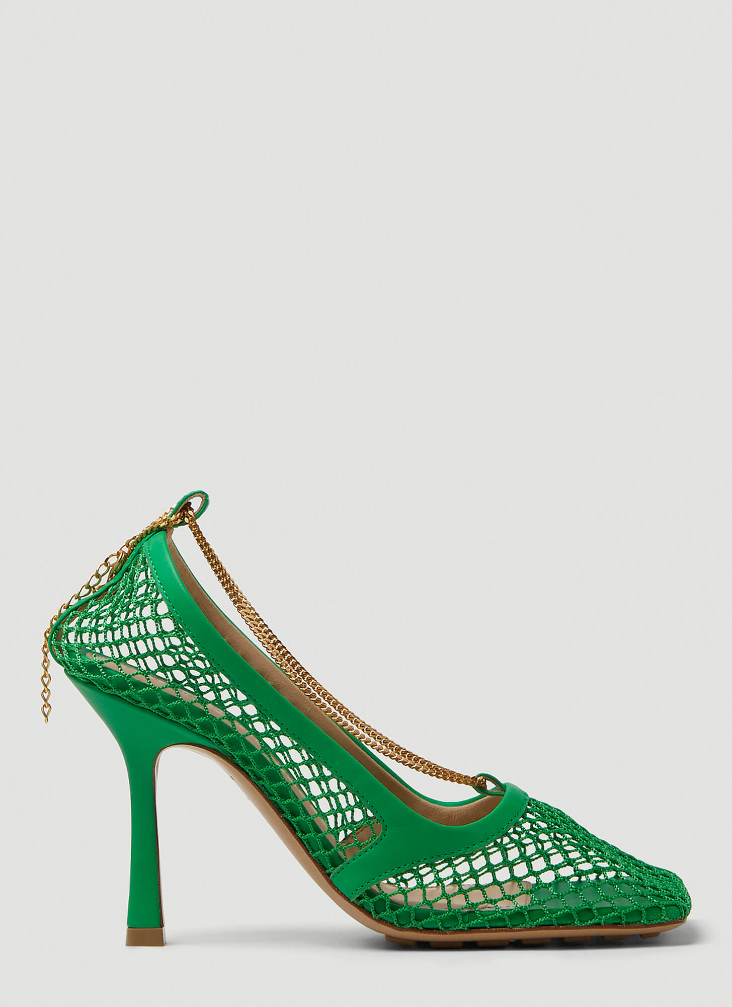 Bottega Veneta Stretch Pump Heeled Sandals Female Green