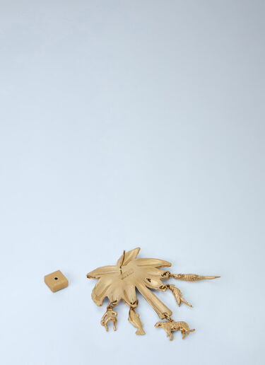 LN-CC® - Jacquemus: Les Boucles Palmier Earrings - Gold Jacquemus Les Boucles Palmier Earrings Gold jac0266036