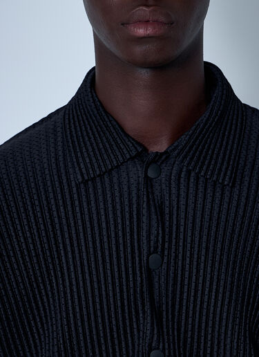 Homme Plissé Issey Miyake Pleated Shirt Black hmp0161005