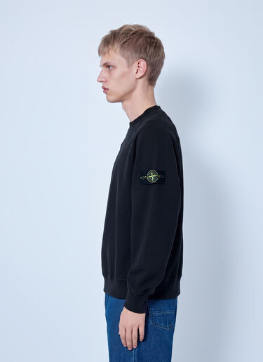 LN-CC® - Stone Island: Crewneck Sweatshirt with Sleeve Logo Patch - Black Stone Island Crewneck Sweatshirt with Sleeve Logo Patch Black sto0165091