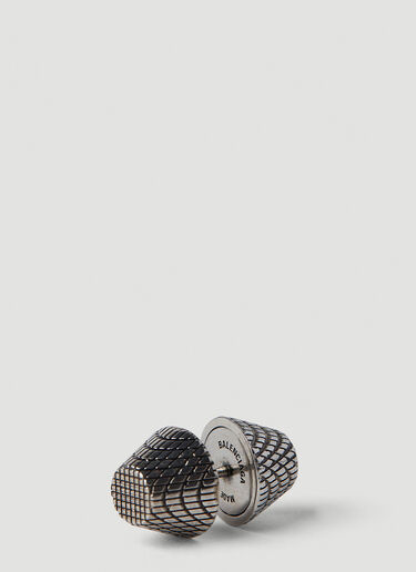 Balenciaga Cagole Stud Earrings Silver bal0250088