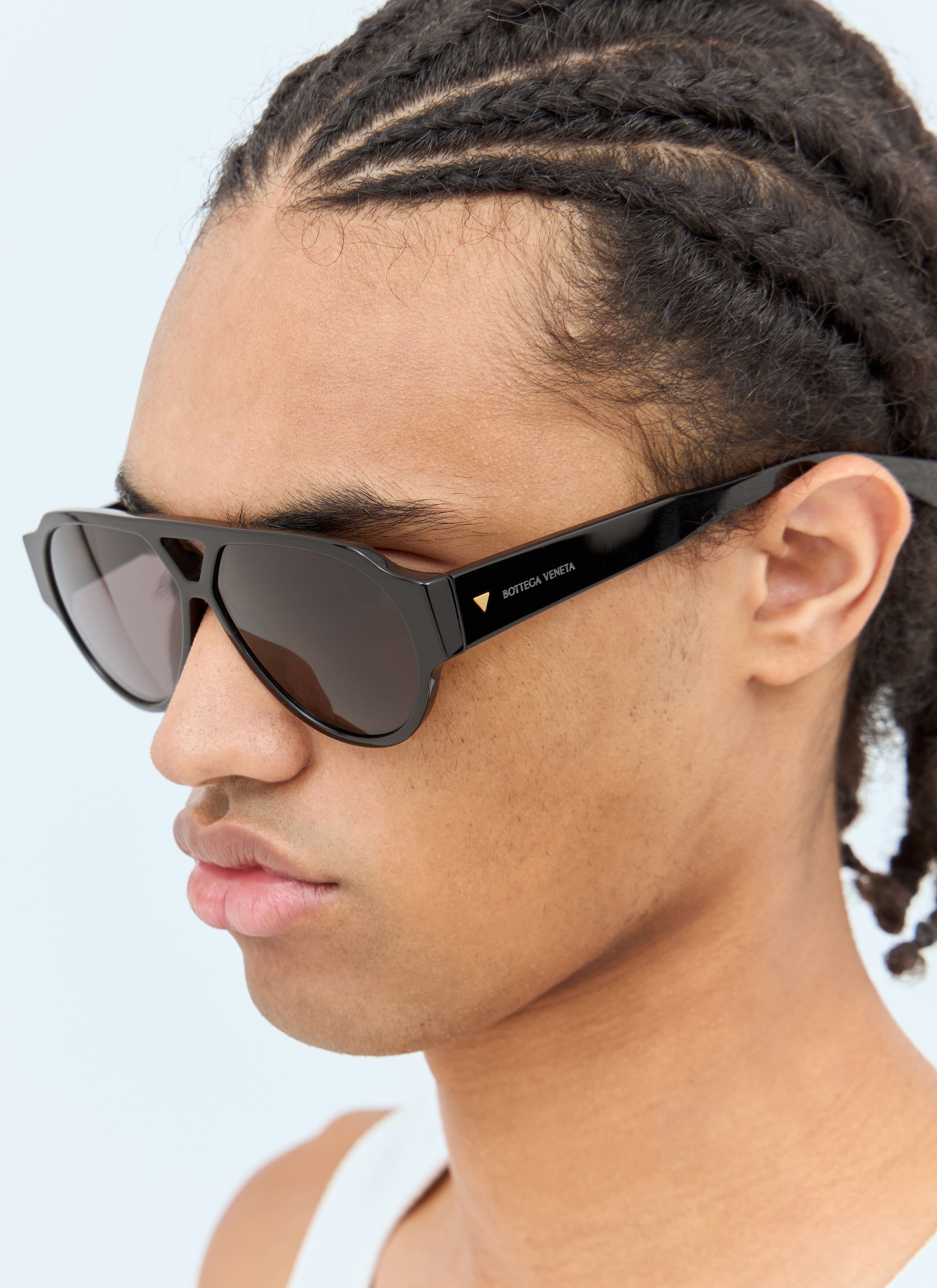Bottega Veneta Men s Soft Aviator Sunglasses in Black LN CC
