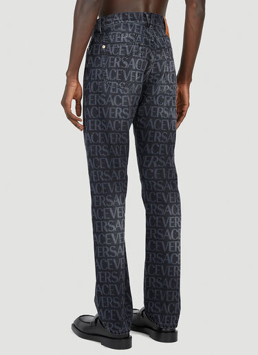 Laser Logo Print Jeans Versace Laser Logo Print Jeans Black ver0152005