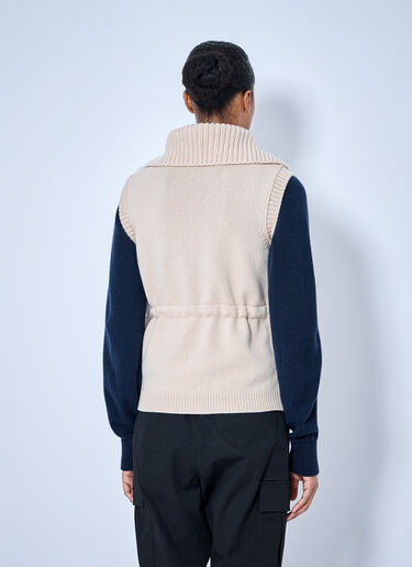LN-CC® - Moncler: Sherpa-Lined Knitted Vest - Beige Moncler Sherpa-Lined Knitted Vest Beige mon0265108