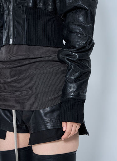 LN-CC® - Rick Owens: Dracuflight Textured-Leather Jacket - Black Rick Owens Dracuflight Textured-Leather Jacket Black ric0265007