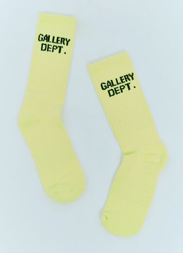 Gallery Dept. Clean Logo Jacquard Socks Yellow gdp0152037