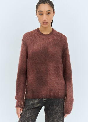 Acne Studios Sprayed Knit Sweater Burgundy acn0258010