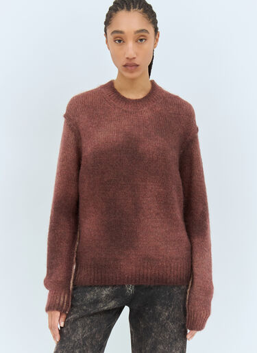 Acne Studios Sprayed Knit Sweater Burgundy acn0258010