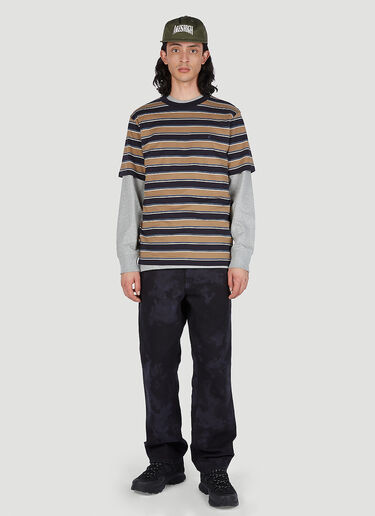 Leone Striped T-Shirt Carhartt WIP Leone Striped T-Shirt Camel wip0151033