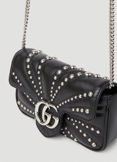 GG Marmont Super Mini Shoulder Bag Gucci GG Marmont Super Mini Shoulder Bag Black guc0251267