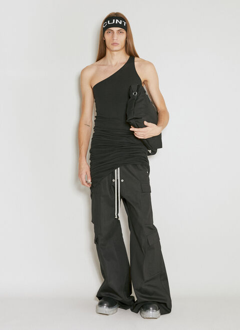 Rick Owens DRKSHDW Double Ziggy Tank Top Brown drk0154001