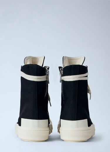 LN-CC® - Rick Owens DRKSHDW: High-Top Canvas Sneakers - Black Rick Owens DRKSHDW High-Top Canvas Sneakers Black drk0166018