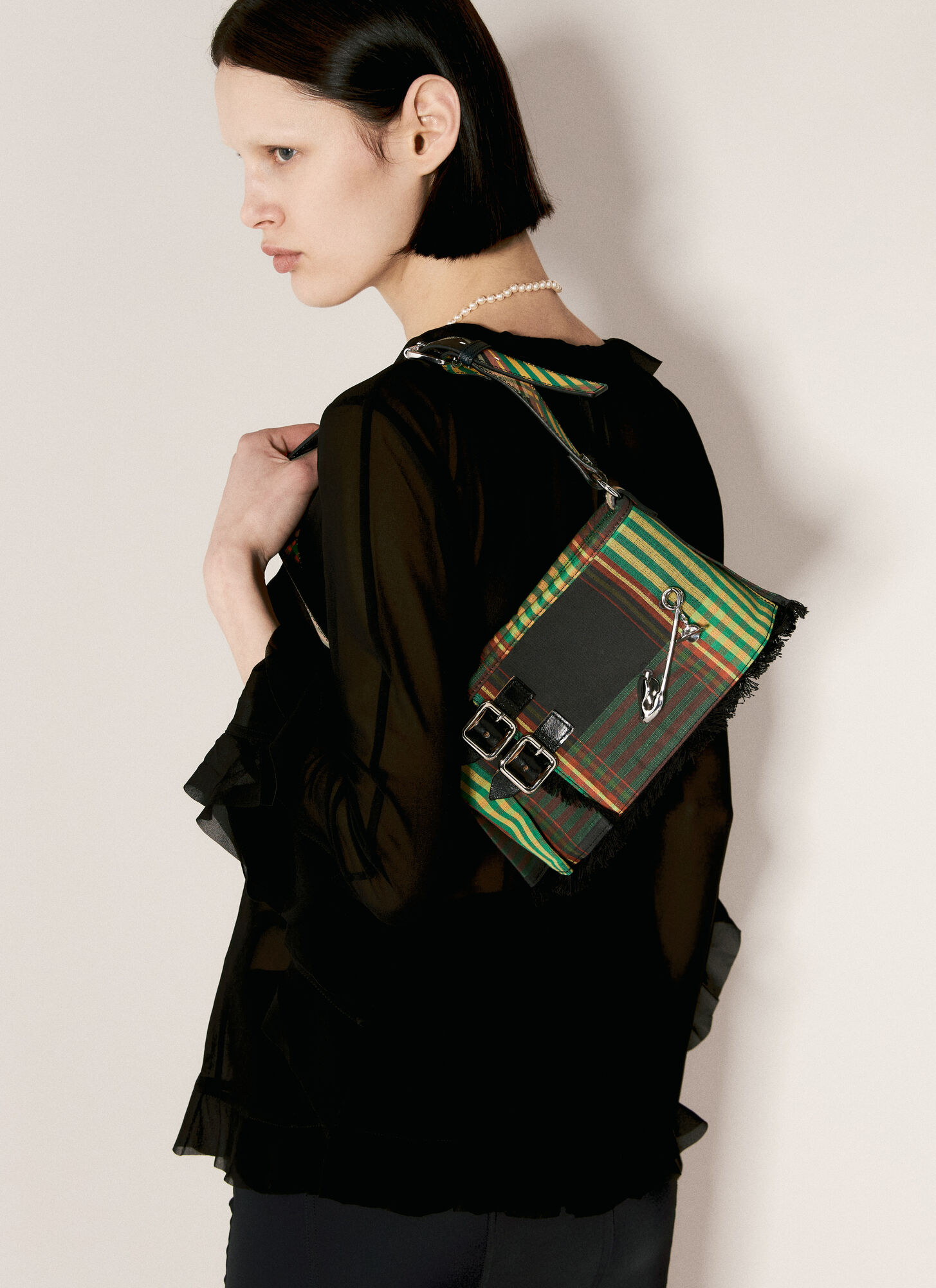 Shop Vivienne Westwood Heather Shoulder Bag In Green