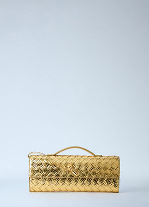 Bottega Veneta Andiamo Long Clutch Bag Gold bov0263042