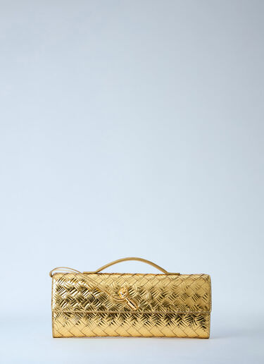 Bottega Veneta Andiamo Long Clutch Bag Gold bov0263042