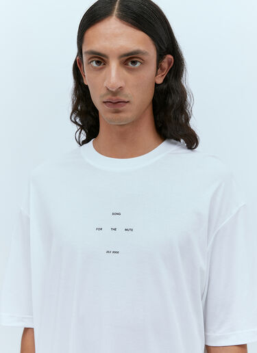 Song for the Mute Oversized Logo Print T-Shirt White sfm0154017