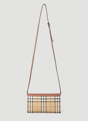 Burberry Hannah Vintage Check Shoulder Bag Beige bur0249105