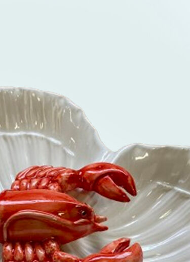 Les-Ottomans Three Shells Lobster Starter Plate White wps0691546