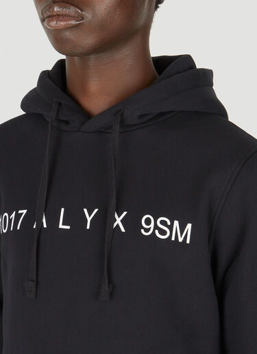 1017 ALYX 9SM Logo Print Hooded Sweatshirt Black aly0149001