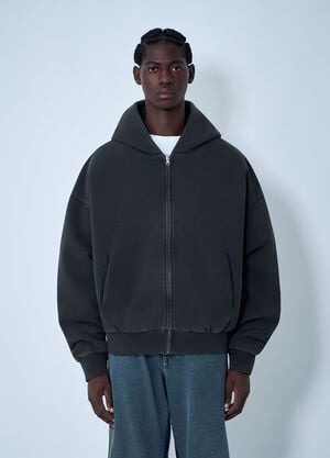 Entire Studios Zip-Up Hooded Sweateshirt Black ent0159014