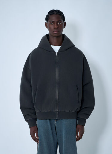 Entire Studios Zip-Up Hooded Sweateshirt Black ent0159014