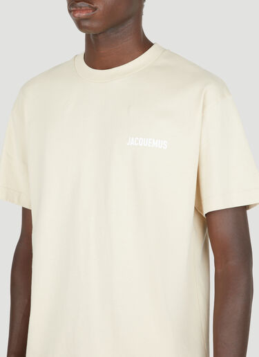 Jacquemus Logo Print T-Shirt Light Beige jac0354002