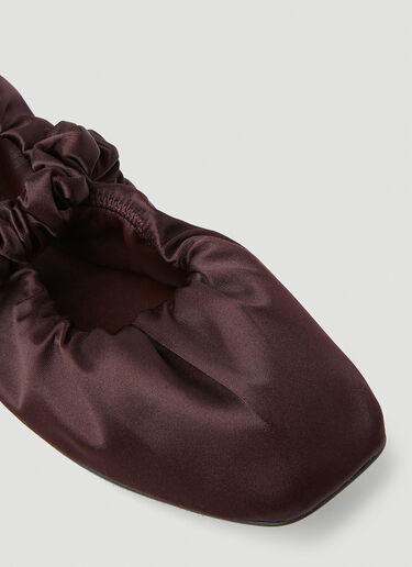 GANNI Scrunchie Ballerina Flats Brown gan0253020
