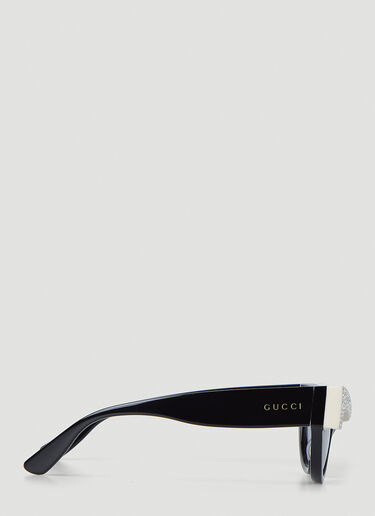 Gucci 엠벨리시드 캣 아이 선글라스 블랙 guc0247367