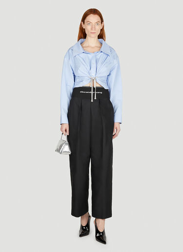 Alexander Wang Crystal Tie Shirt Blue awg0251004