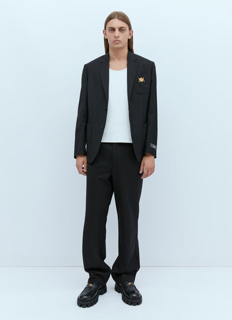 Versace Medusa Biggie Single Breasted Blazer Black ver0153009