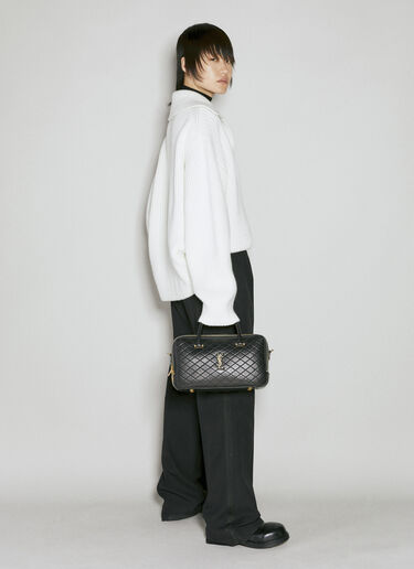 Saint Laurent Lyia Duffle Handbag Black sla0254096