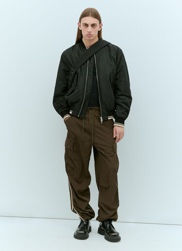 Dries Van Noten Satin Cargo Pants Brown dvn0156013