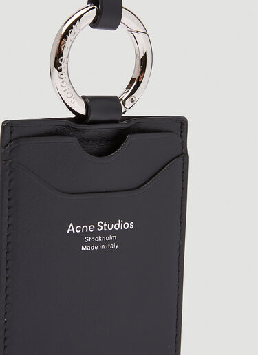 Acne Studios Logo Lanyard Cardholder  Black acn0346025