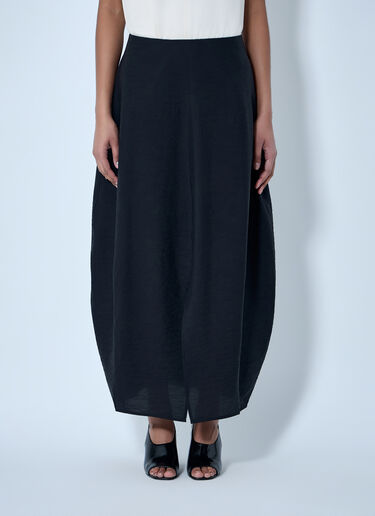 Maxi Skirt in Textured Fabric TOTEME Maxi Skirt in Textured Fabric Black tot0264005