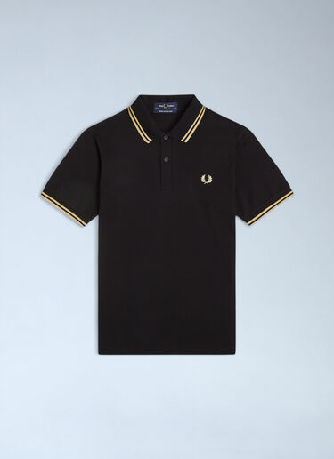 Fred Perry 로고 모티프 폴로 셔츠 블랙 fry0162006