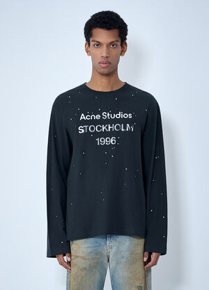 Acne Studios Logo Motif T-Shirt Black acn0363016
