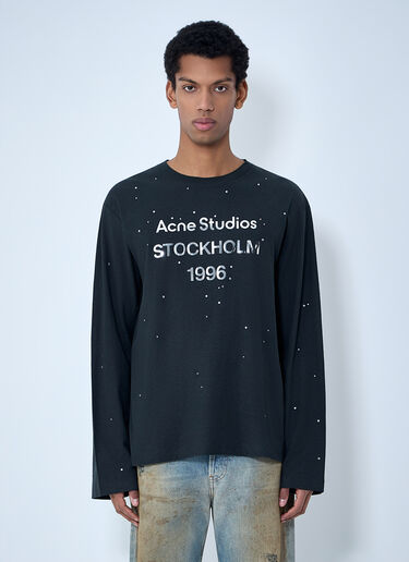 Acne Studios Logo Motif T-Shirt Black acn0363016