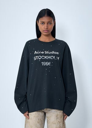 Acne Studios Logo Motif T-Shirt Black acn0363016